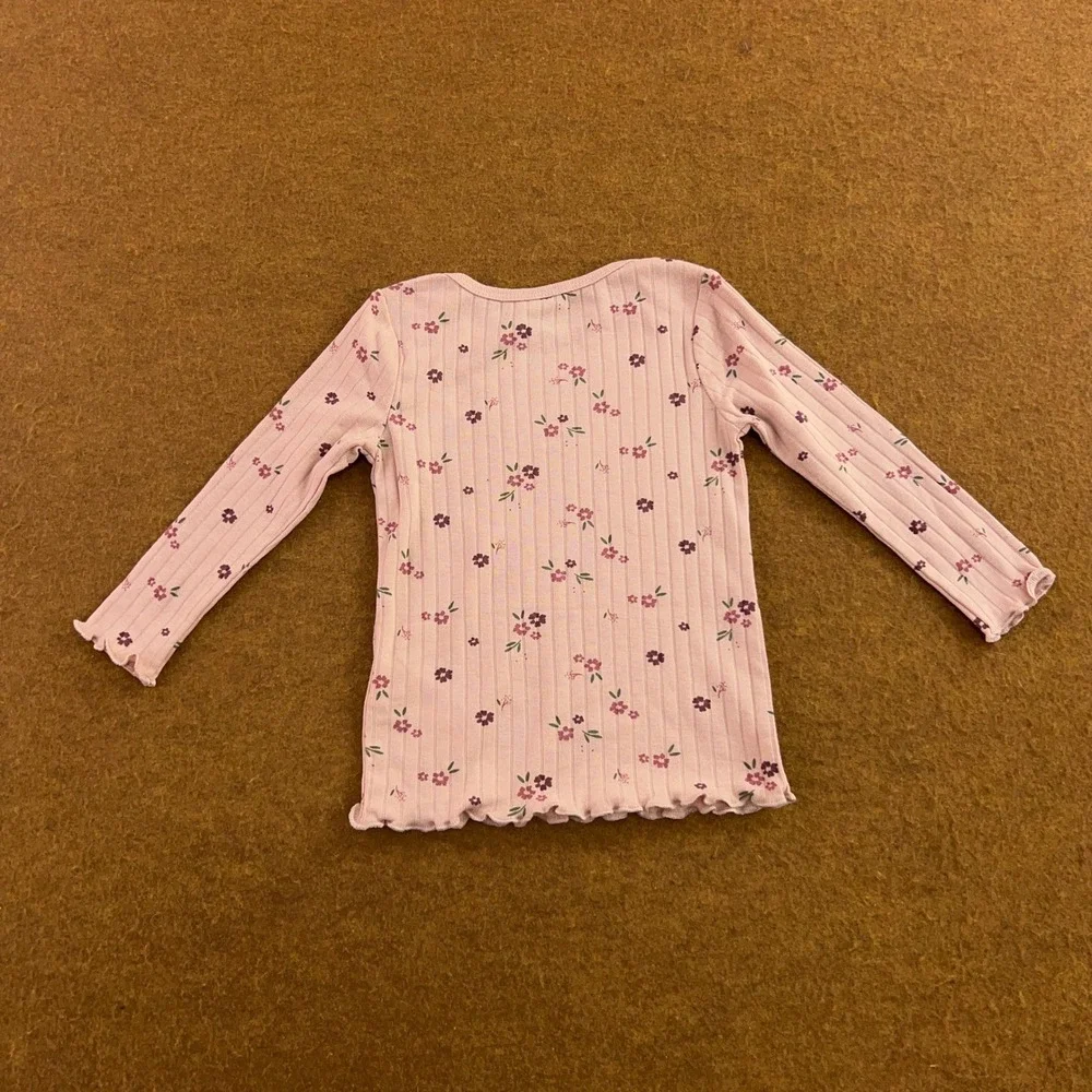 Simple Joys Carters Baby Girl 18M Pink Floral Ribbed 4 Piece Pajama Set New